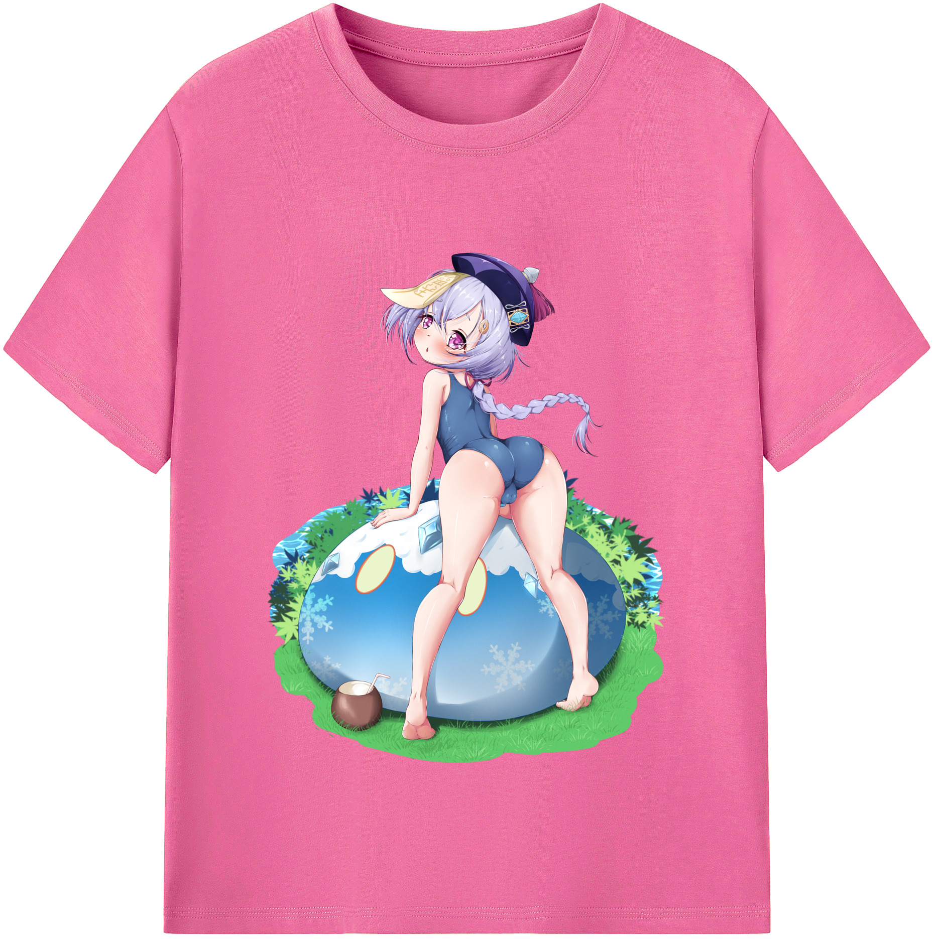 げんし神 七七 なな  genshin Nana レディースカジュアルプリントTシャツ（綿100％）